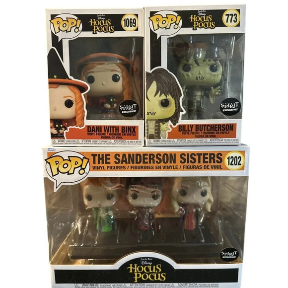 The Sanderson Sisters Hocus Pocus Funko Pop with Dani with Binx and Billy NIB - Picture 1 of 12